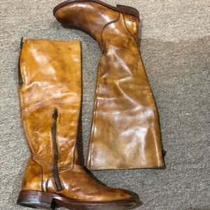 Real Leather Knee High Boots